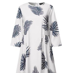 Floral Long Sleeve Beach Dress